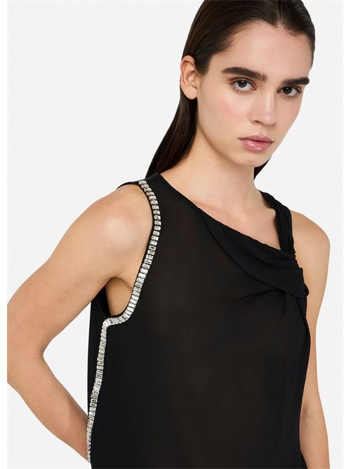 Top in cotone e georgette LIU JO | CF5140J0088/22222